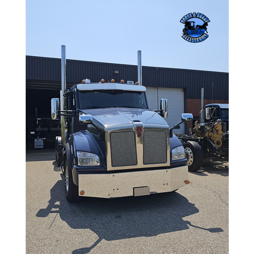 2.1-OE-ST-8-SS  Colorado-Style 8" Drop Stainless Visor (Fits all 2.1m cabs) 589,567,579,w990,t680,t880 VISOR Dark Slate Gray