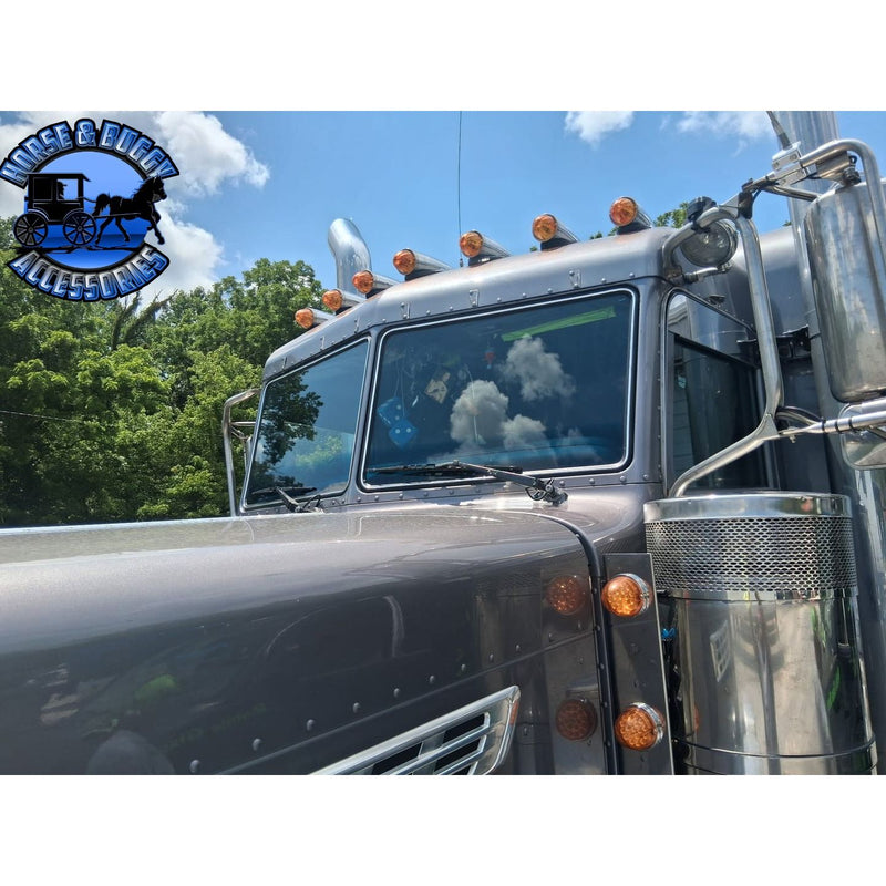 2 Piece Window Bus Glass For Peterbilt 379, 388, 389 , 386 #PFT-BG-379/389-RT
