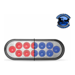 6" Oval Trux Dual Revolution LEDs (Choose Color) 6" OVAL Red to Blue Tan