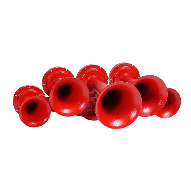 Train Horn - 5 Horn Configuration (Choose Color) Red Firebrick