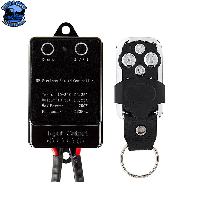 RCS-RF25A Vehicle-Ready LED Controller - Wireless RF Remote Key Fob