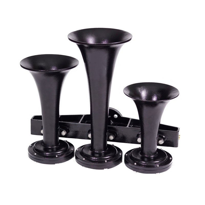Train Horn - 3 Horn Horizontal Configuration (Choose Color) Black,Red Dark Slate Gray