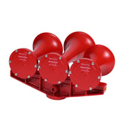 Train Horn - 3 Horn Horizontal Configuration (Choose Color) Black,Red Firebrick