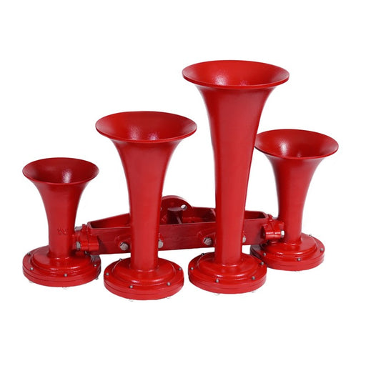 Train Horn - 4 Horn Configuration (Choose Color) Black,Red Firebrick