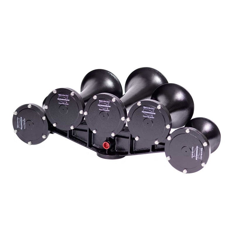 Train Horn - 5 Horn Configuration (Choose Color) Black,Red Dark Slate Gray