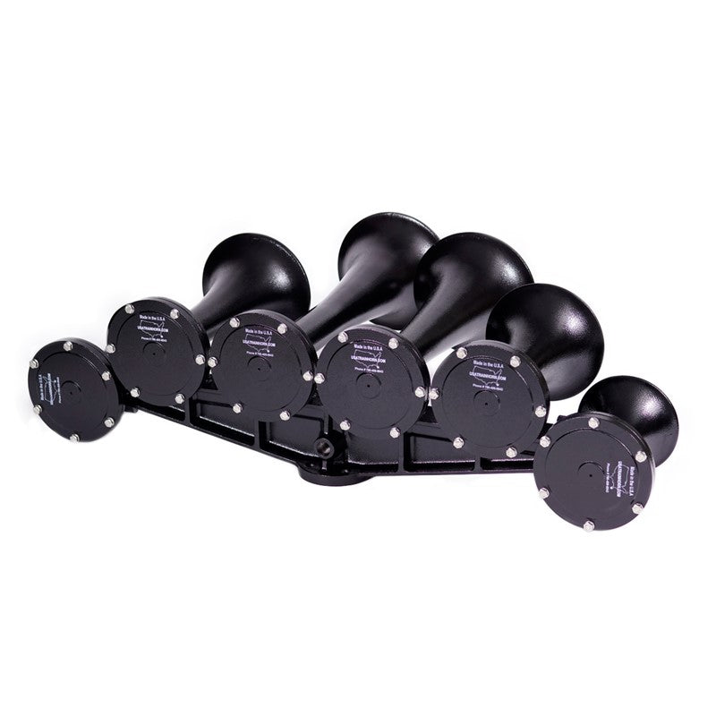Train Horn - 6 Horn Configuration (Choose Color) Black,Red Dark Slate Gray