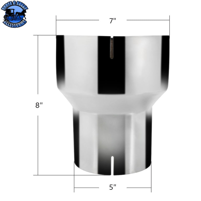 UP-RC-7I5I-8C Chrome Reducer 7" I.D. To 5" I.D.