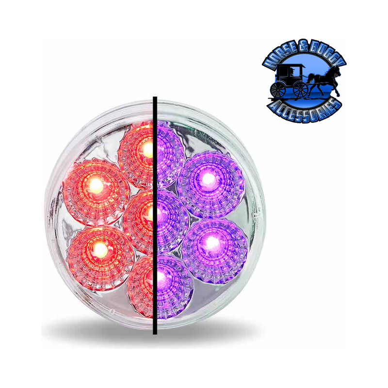 2" Round Trux Dual Revolution LEDs (Choose Color and Style) 2" ROUND Red to Purple - 7 Diodes Thistle