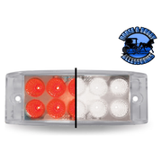 2"x 6" Rectangular Trux Dual Revolution LEDs (Choose Color) 2"X6" TRAILER Red to White - 10 Diodes Gray