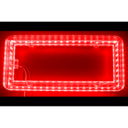 Halo Glow Light for License Plates with (Choose Color) and White LEDs Red Black