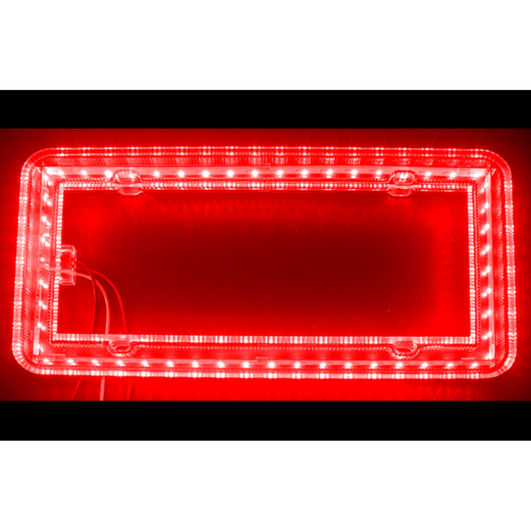 Halo Glow Light for License Plates with (Choose Color) and White LEDs Red Black