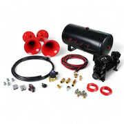 Train Horn Kit 2 Horn Configuration (Choose Color) Red Black
