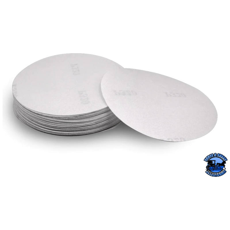 Renegade 5" Gold Hook & Loop (Velcro) Sanding Disks | Box of 50 Sanding 120 Grit,180 Grit,220 Grit,320 Grit,400 Grit,600 Grit,800 Grit Light Gray
