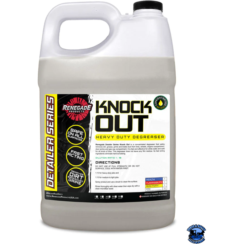 Renegade Knock Out Heavy Duty Degreaser Renegade Detailer Series 1 gallon Light Gray