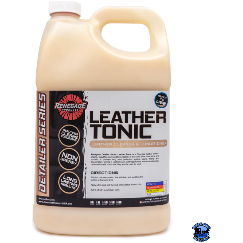 Renegade Leather Tonic Leather Cleaner & Conditioner Renegade Detailer Series 1 gallon Light Gray