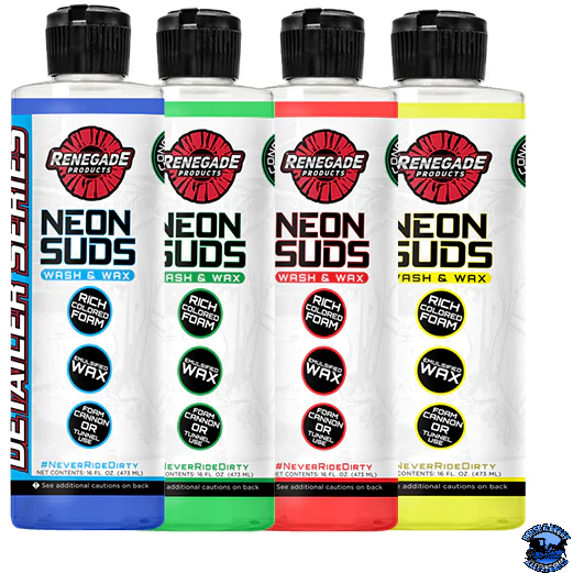 Lavender Renegade Neon Suds Colored Wash & Wax Renegade Detailer Series 16 ounce / Blue,16 ounce / Yellow,16 ounce / Red,16 ounce / Green,1 gallon / Blue,1 gallon / Yellow,1 gallon / Red,1 gallon / Green
