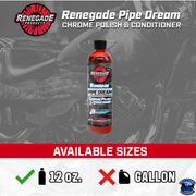 Renegade Pipe Dream Chrome Conditioner and Polish RP-LFGRPCLRPD12 Renegade Red Line Dim Gray