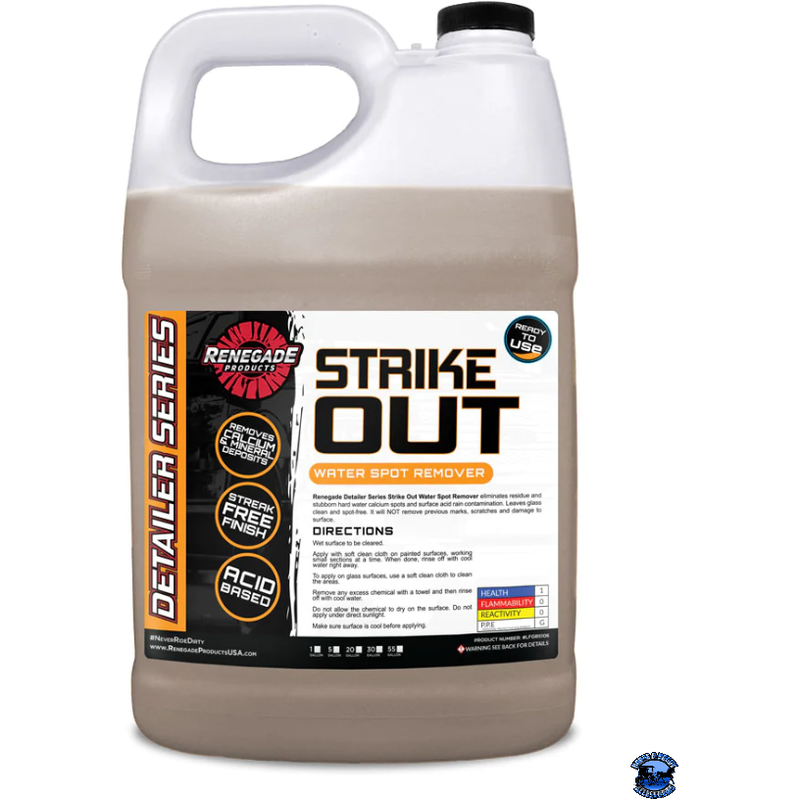 Renegade Strike Out Water Spot Remover Renegade Detailer Series 1 gallon Light Gray