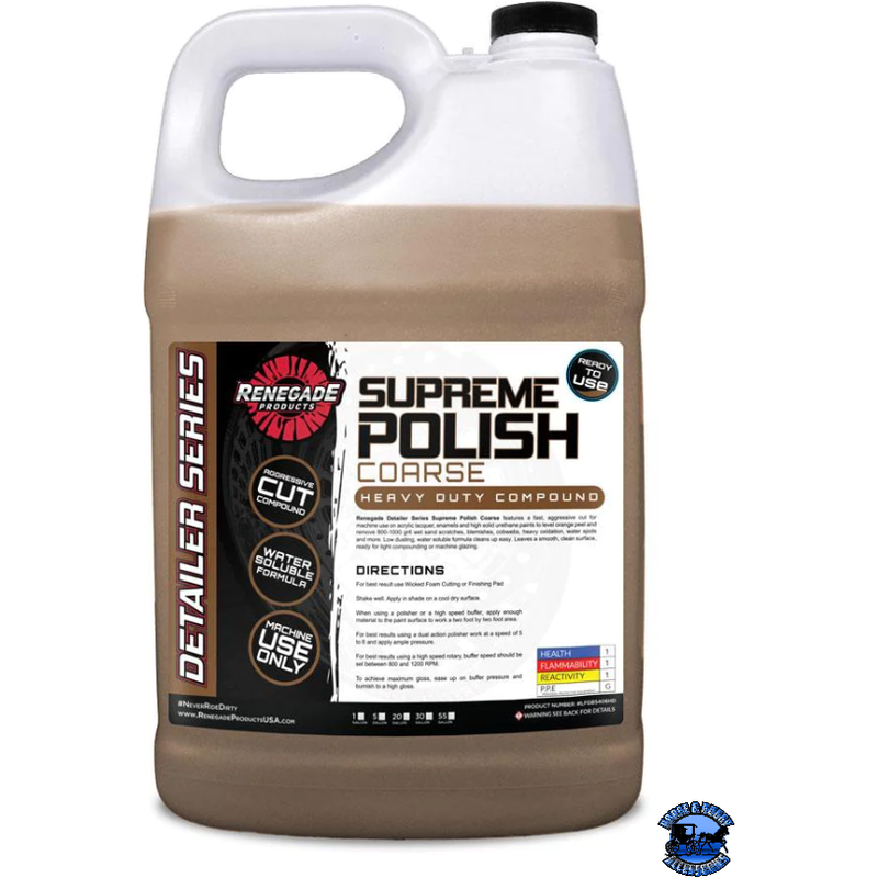 Renegade Paint Correction Polishing Compounds Renegade Detailer Series 1 gallon / Coarse Gray