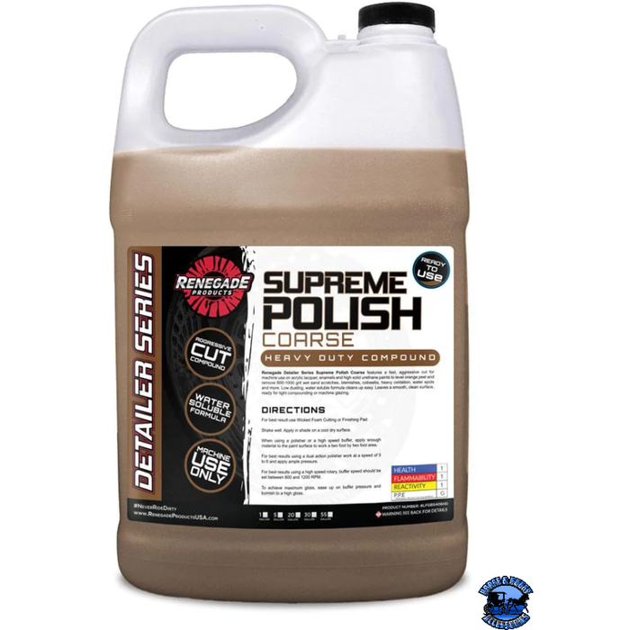 Gray Renegade Paint Correction Polishing Compounds Renegade Detailer Series 1 gallon / Coarse