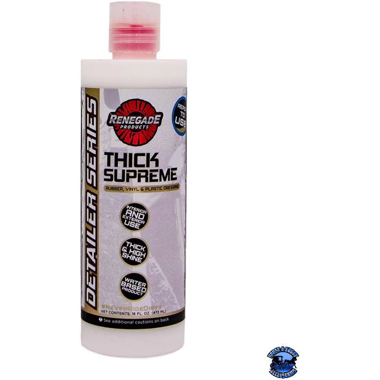 Renegade Thick Supreme Rubber, Vinyl, & Plastic Dressing Renegade Detailer Series 16 ounce Gray