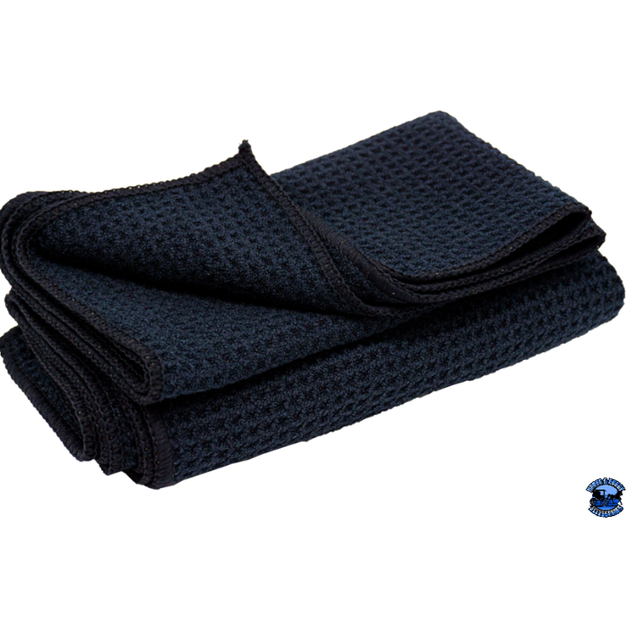 Black Renegade Waffle Towel For Glass Cleaning rp-LRSRPWGCT1 Renegade Accessories
