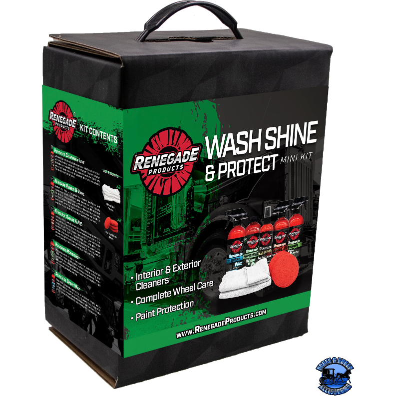 Renegade Wash, Shine, & Protect Mini Kit rp-LFGRPKR-MK-WASH Renegade Red Line Black