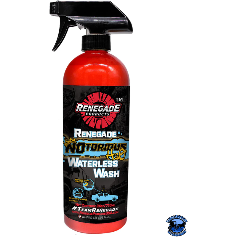Renegade NOtorious H2O Waterless Wash Renegade Red Line 24 ounce Black