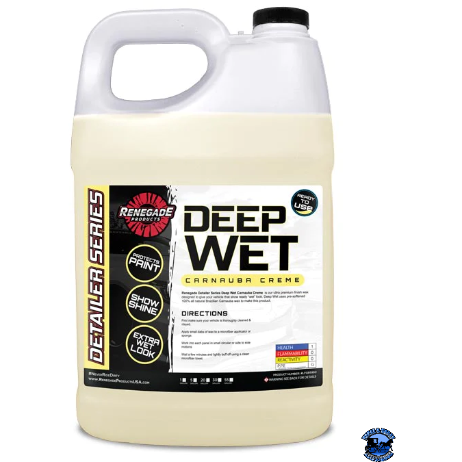 Black Renegade Deep Wet Carnauba Crème Renegade Detailer Series 1 gallon