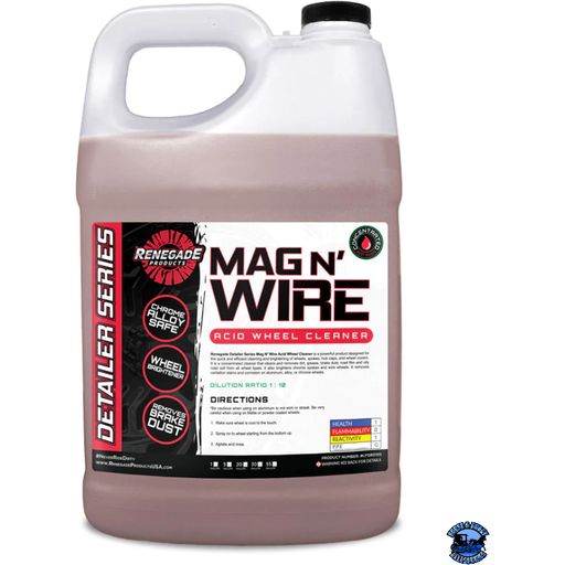 Light Gray Renegade Mag N' Wire Acid Wheel & Aluminum Brightener Renegade Detailer Series 1 gallon