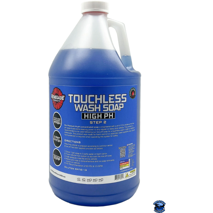 Steel Blue Renegade Touchless 2-Step Truck Wash Soap System Renegade Detailer Series 1 gallon / high ph (step two)