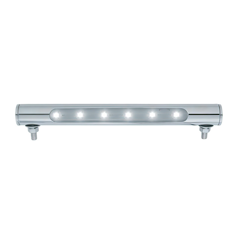Luz de tubo de acero inoxidable de 6 LED - LED blanco