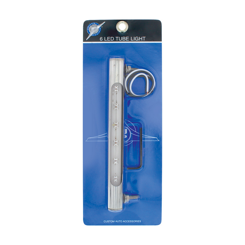 Luz de tubo de acero inoxidable de 6 LED - LED blanco