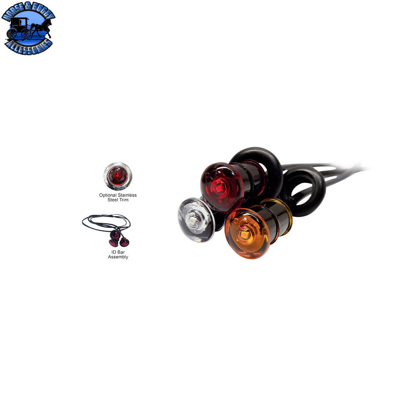 TN-S34-AA2B-1 ¾'' AMBER/AMBER MINI DUAL FUNCTION SIDE MARKER LIGHT W/ BULLET PLUGS