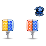 3" Double Face LEDs - Trux Dual Revolution (Choose Style and Color) DOUBLE FACE Amber/Red Stop Turn & Tail to Blue Single Post - 30 Diodes Dark Slate Blue