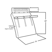 H-SL100424 30'' 304SS QUARTER FENDER KIT 3 STRAPS W/TUBE BRACKET STLYE (PAIR) QUARTER FENDER Black