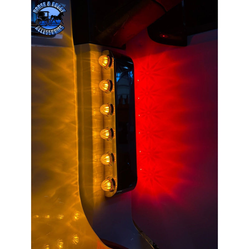 Stainless Filter Light Panel (6) 3/4" Light Holes per side #SS-1076