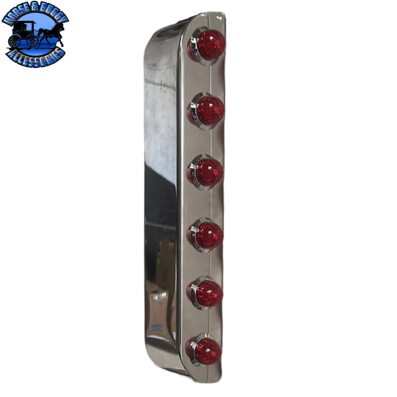 Stainless Filter Light Panel (6) 3/4" Light Holes per side #SS-1076