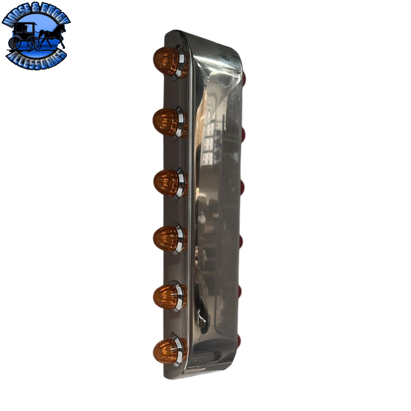 Stainless Filter Light Panel (6) 3/4" Light Holes per side #SS-1076