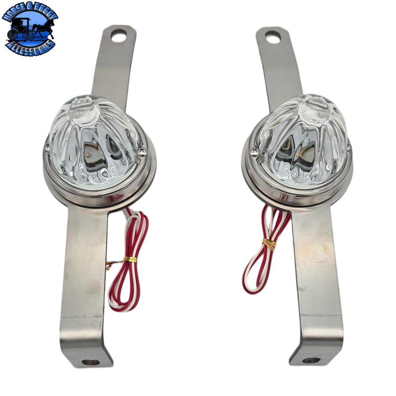 SS-1204 KENWORTH (20" Bumper) Lower Brace W/WATERMELON MOUNT-SOLD BY THE PAIR