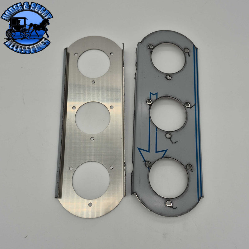 #ss-1707 REAR PETERBILT RADIUS STYLE BRACKET FOR 15" AIR CLEANER w/ (3) 2" HOLES (Sold in pairs) AIR CLEANER Dark Gray