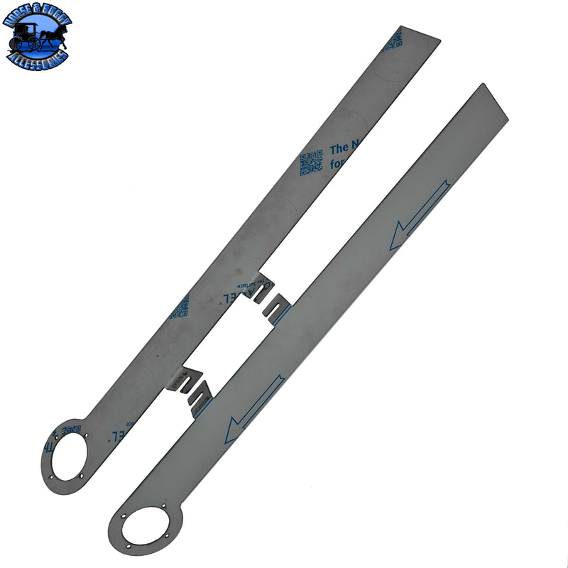 #SS-1729 REAR KENWORTH - ROUNDED END Style Bracket for 15" Air Cleaner Bracket - (1) WM Light Hole (SOLD IN PAIRS)