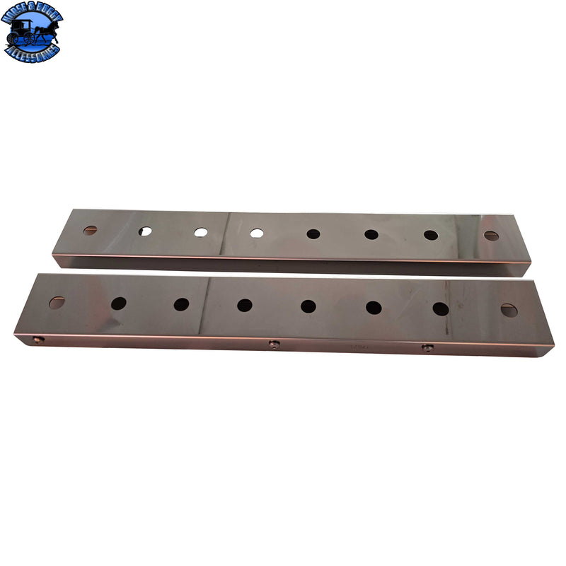 SS-1757 FRONT 589 PETERBILT Air Cleaner Strap-Mount Bracket w 8 - 3/4" Light Holes