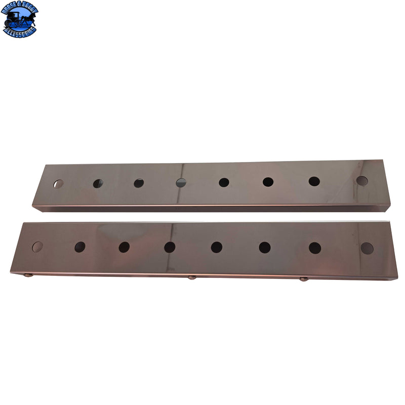 SS-1757 FRONT 589 PETERBILT Air Cleaner Strap-Mount Bracket w 8 - 3/4" Light Holes