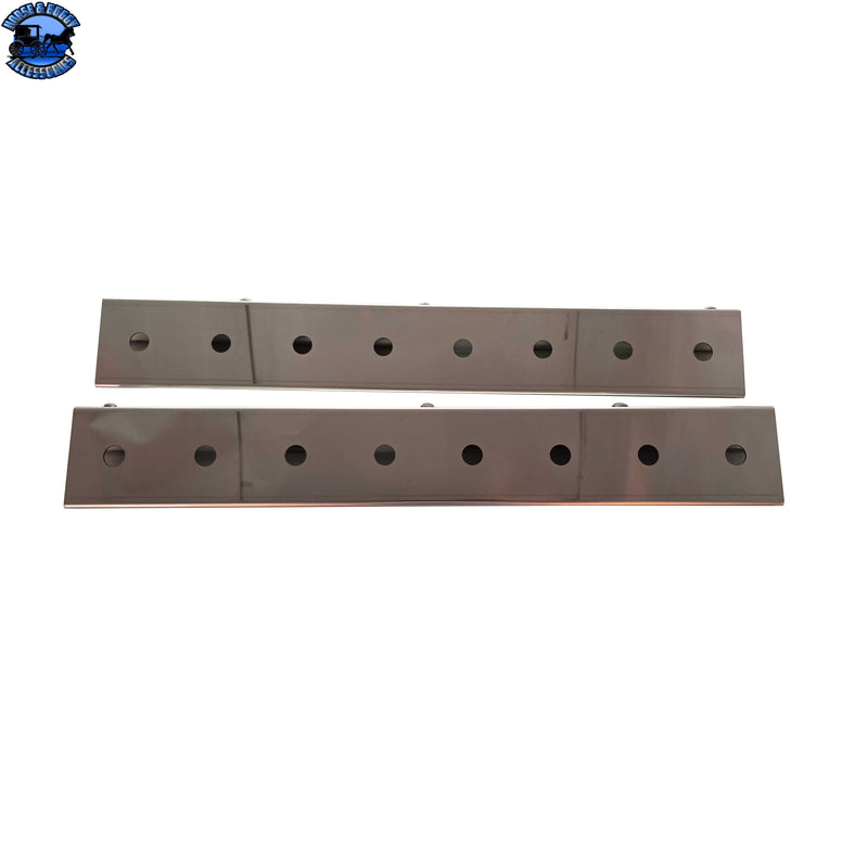 SS-1758 REAR 589 PETERBILT Air Cleaner Strap-Mount Bracket - Blank 8 - 3/4" Light Holes