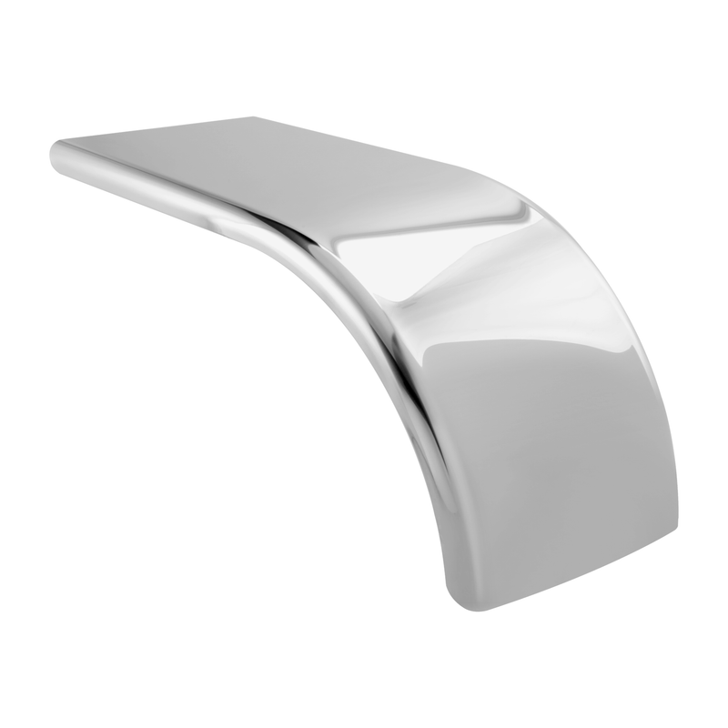 H-SS505HT-FL5 72'' 304SS LOW RIDER HALF FENDER; 14 GAUGE; 31'' DROP W/ FL5 BRACKETS HALF FENDERS Gray