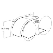H-SS510HT NEW 80'' 304SS " ULTIMATE'' LOW RIDER  HALF FENDER; 14 GAUGE (PAIR) HALF FENDERS Black