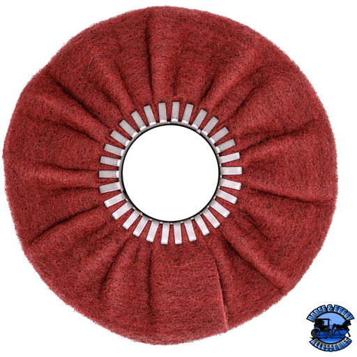 Brown Renegade Sanding Maroon Satin Airway Buffing Wheel for Angle Grinders 320-400 Grit Airway Buffs 9 inch / No Center Plate,10 inch / No Center Plate