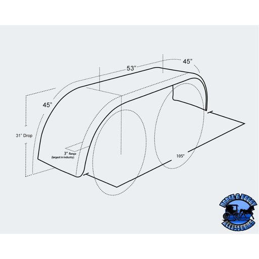 Lavender H-5556 31'' DROP (430 S.S). LOW RIDER FULL FENDER; (SOLD BY THE PAIR) FULL FENDERS