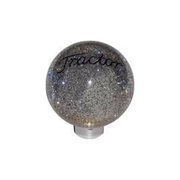 Font 1 Engraved Tractor Brake Knobs (5/8"-11 female threads) Twisted Shifterz (Choose Color) brake knob Clear Glitter Dim Gray